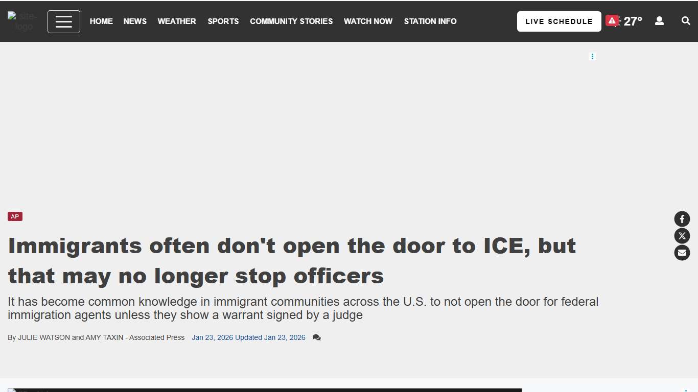 Immigrants often don't open the door to ICE, but that may no longer stop officers News wvua23.com